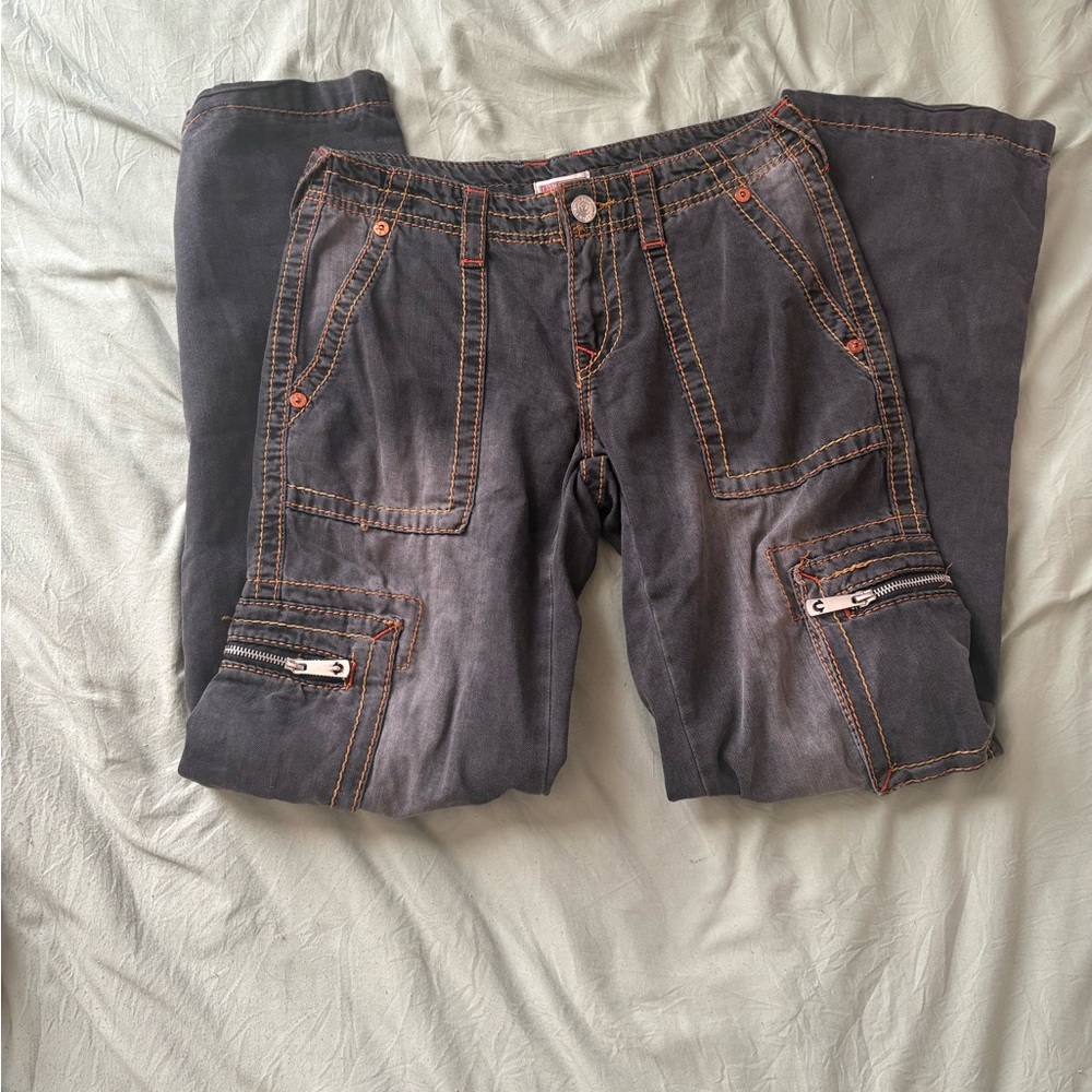 True Religion Charcoal Women's Straight Leg Jeans